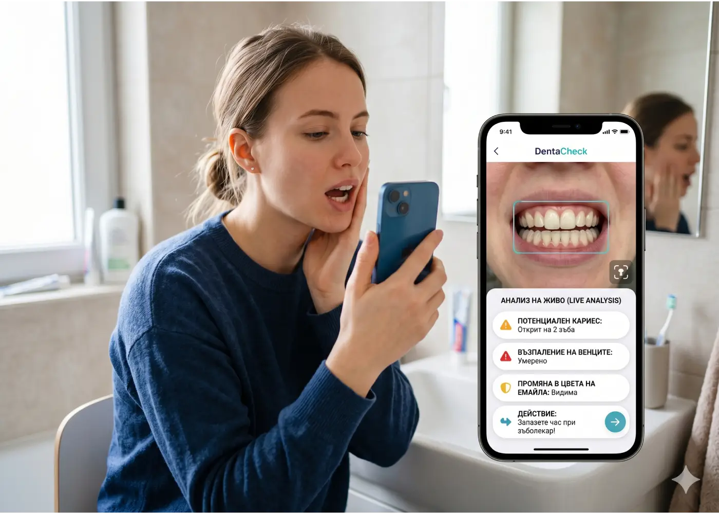 AI Триаж чрез Снимки:  Как Системи като SmileScan Разпознават Денталните Проблеми Преди Пациентът да Влезе в Кабинета